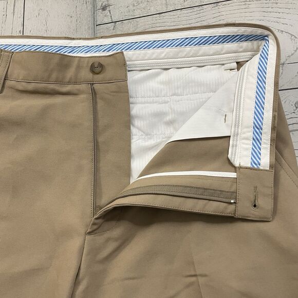 FootJoy Men's W34 x L30 Tan Straight Leg Flat Front Casual Golf Pants - Picture 5 of 9